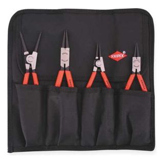 Knipex 9K 00 19 51 US Retaining Ring Plier Set, Int/Ext, 4 PC