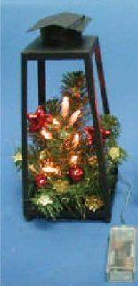 Christmas Lantern with Balls, Stars, and Pine Cones Home