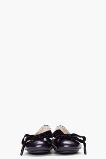 Marc Jacobs Black Velvet Bow Flats for women