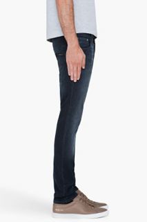 Nudie Jeans Black & Grey Thin Finn Organic Jeans for men