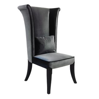 Grey Velvet High back Chair