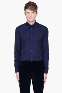 Kenzo Navy Patterned Dress Shirt for men