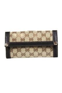 Gucci Wallets Crystal (Coating) Beige Brown and Leather 231839 Shoes