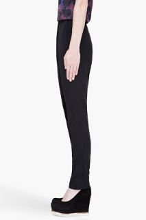 Kenzo Black Pleated Crepe Trousers for women