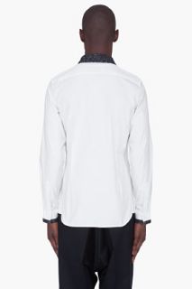 JUUN.J White Charcoal Trim Shirt for men