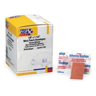 First Aid Only G159 Patch Bandage, Sterile, Pk 50