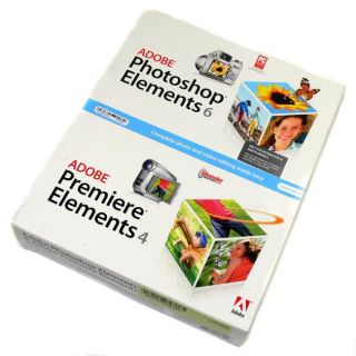 Adobe 29180387 PhotoShop Elements 6/ Premiere 4 Software for XP/ Vista