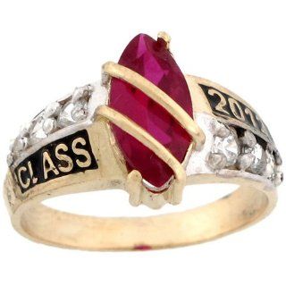 10k Solid Gold July Birthstone Class of 2012 Graduation Ring Jewelry