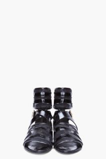 Pierre Balmain Black Leather Camden Sandals for women