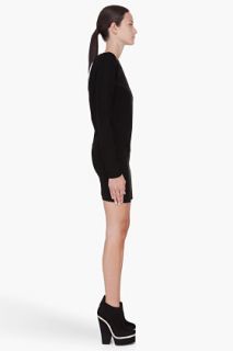 Mugler Black Padded Shoulder Dress for women