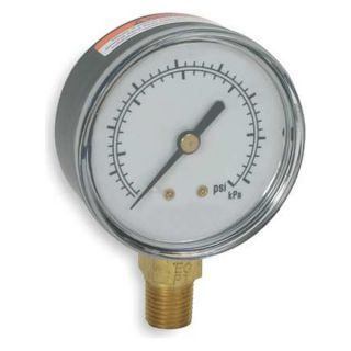 Approved Vendor 4FLT5 Vacuum Gauge, 2 In, 30 to 0 In Hg Vac