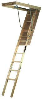 Louisville Ladder S224P 250 Pound Duty Rating Wooden Attic Ladder Fits