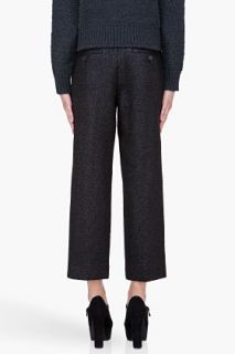 Marc Jacobs Black Lamé Cropped Ankle Trousers for women