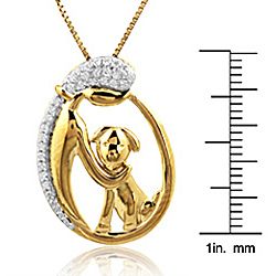 ASPCA Tender Voices Gold Plated on Silver 1/10ct TDW Diamond Necklace