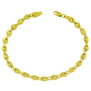 Fremada 14k Yellow Gold 4 mm Puff Mariner Bracelet