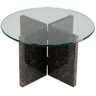 Tan Brown Granite End Table