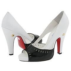 Nascar Marcy Black/White Patent/Leather
