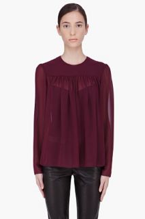 Hakaan Burgundy Massi Blouse for women