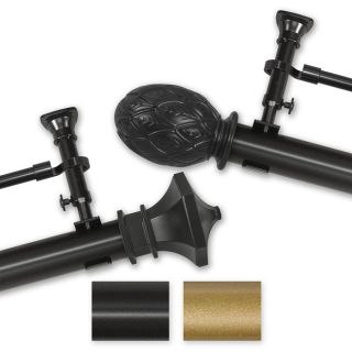 Opus 96 to 144 inch Adjustable Double Curtain Rod Set