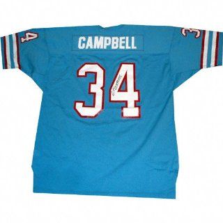 Earl Campbell Houston Oilers Autographed Blue Jersey