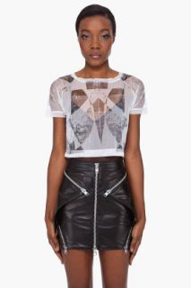 UNTTLD Cropped Silk Spy Shirt for women