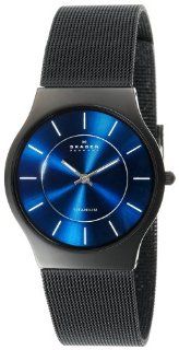 Skagen Mens 233LTMN Titanium Black Mesh Watch Watches