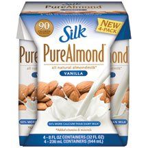 Silk Vanilla Almond Milk, 8 Ounce 4 Count (Pack of 6) 
