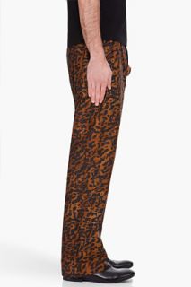 Alexander McQueen Leopard Print Pyjama Trousers for men
