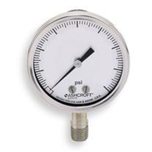 Ashcroft 35 1009AW 02L 100 PSI Pressure Gauge, 3 1/2 In, 0 to 100 Psi