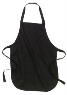 Port Authority®   Full Length Apron with Pockets., Black