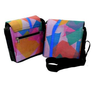 Recycled Plastic Patchwork Queenie Messenger Bag (India)