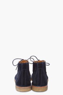 A.P.C. Navy Semelle Crepe Boots for men