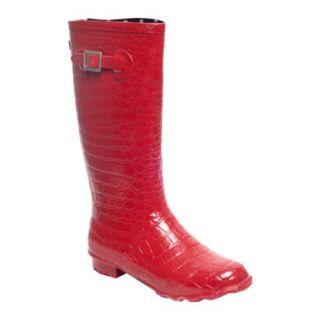 Womens RainBOPS Croc Style Rain Boot Red Pepper