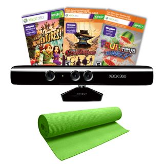 Sensor with 3 Games and Green Yoga Mat for XBOX 360