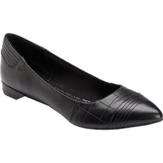 Womens Rockport Ashika Quilted Ballet Black Leather Today $94.45