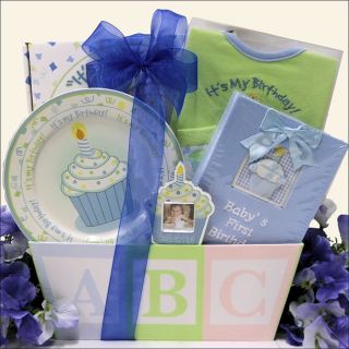 Great Arrivals Babys 1st Birthday Baby Boy Gift Basket Today $56.99