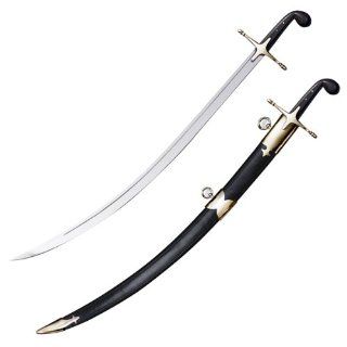 Cold Steel Shamshir Sword with Black Faux Buffalo Horn and