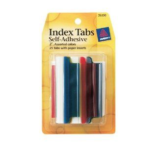 Avery Index Tabs with Writable Inserts, 25 Assorted Tabs