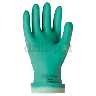 Ansell 117275 37 175 Size 9 9.5 15mil 13 Flock Lined SolVex Glove