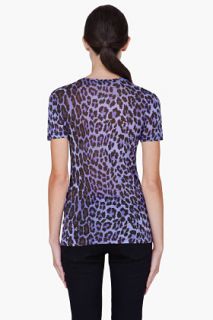 Christopher Kane Purple Leopard Print T shirt for women