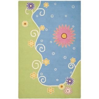 Handmade Childrens Lily Pond New Zealand Wool Rug (8 x 10) Today $