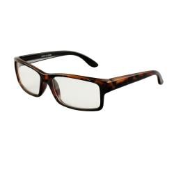 Unisex 470 Brown Leopard Rectangle Frame Fashion Sunglasses with Clear