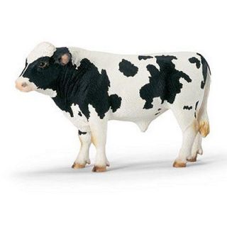 Taureau HolsteinFigurine peinte à la main.Dimensions  L 14 x H 8.5