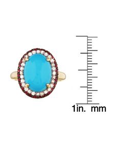 Encore by Le Vian 14k Gold Turquoise and Ruby Ring