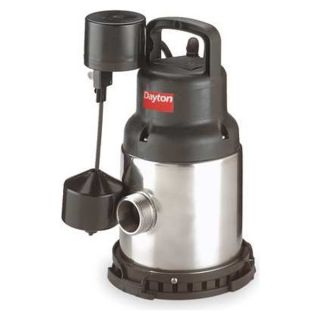 Dayton 3YU73 Pump, Sump, 1/2 HP