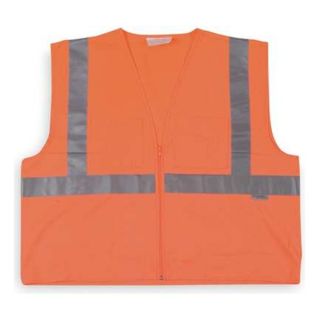 Condor 1YAG7 High Visibility Vest, Class 2, 2XL, Orange