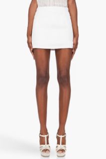 Vanessa Bruno Ivory Tone Jacquard Mini Skirt for women