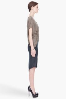 Helmut Lang Olive Combo Slack Jersey Dress for women