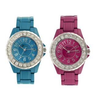 Geneva Womens Platinum CZ Accent Link style Watch Today $23.49 4.6