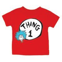 Dr. Seuss Thing 1 Red Juvenile T Shirt, 18 Months